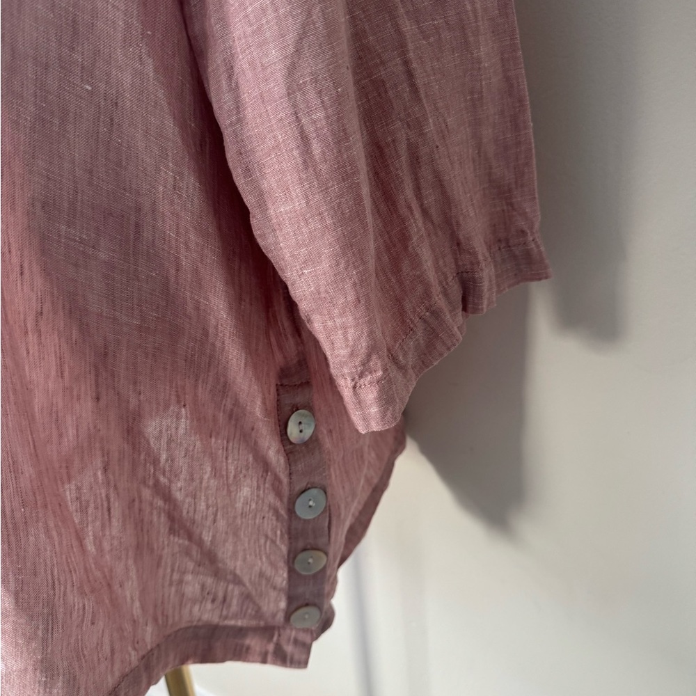 Sigrid Olsen Mauve Linen Tunic Top - Size 1X - Picture 8 of 14